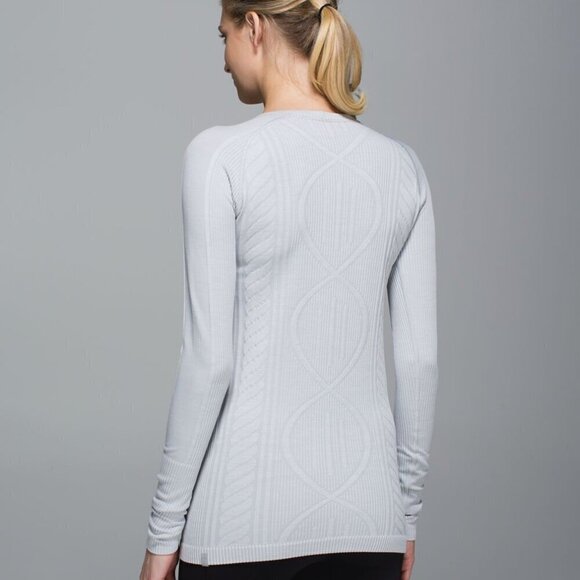 Lululemon Rest Less Pullover- Heathered Silver Spoon- Size 8 - Picture 3 of 14